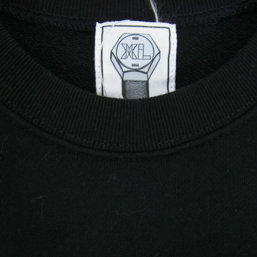 エムアンドエム M＆M ロゴプリント スター刺繍 クルーネック スウェット トレーナー ブラック系 XL 2