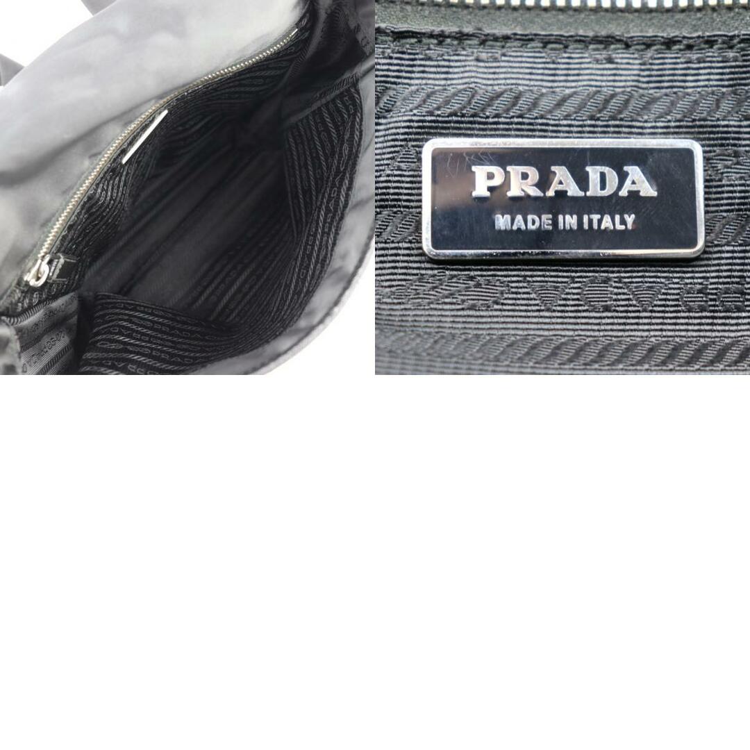 【美品】PRADA プラダ　ショルダーバッグ　ナイロン　レザー　ブラック　正規品