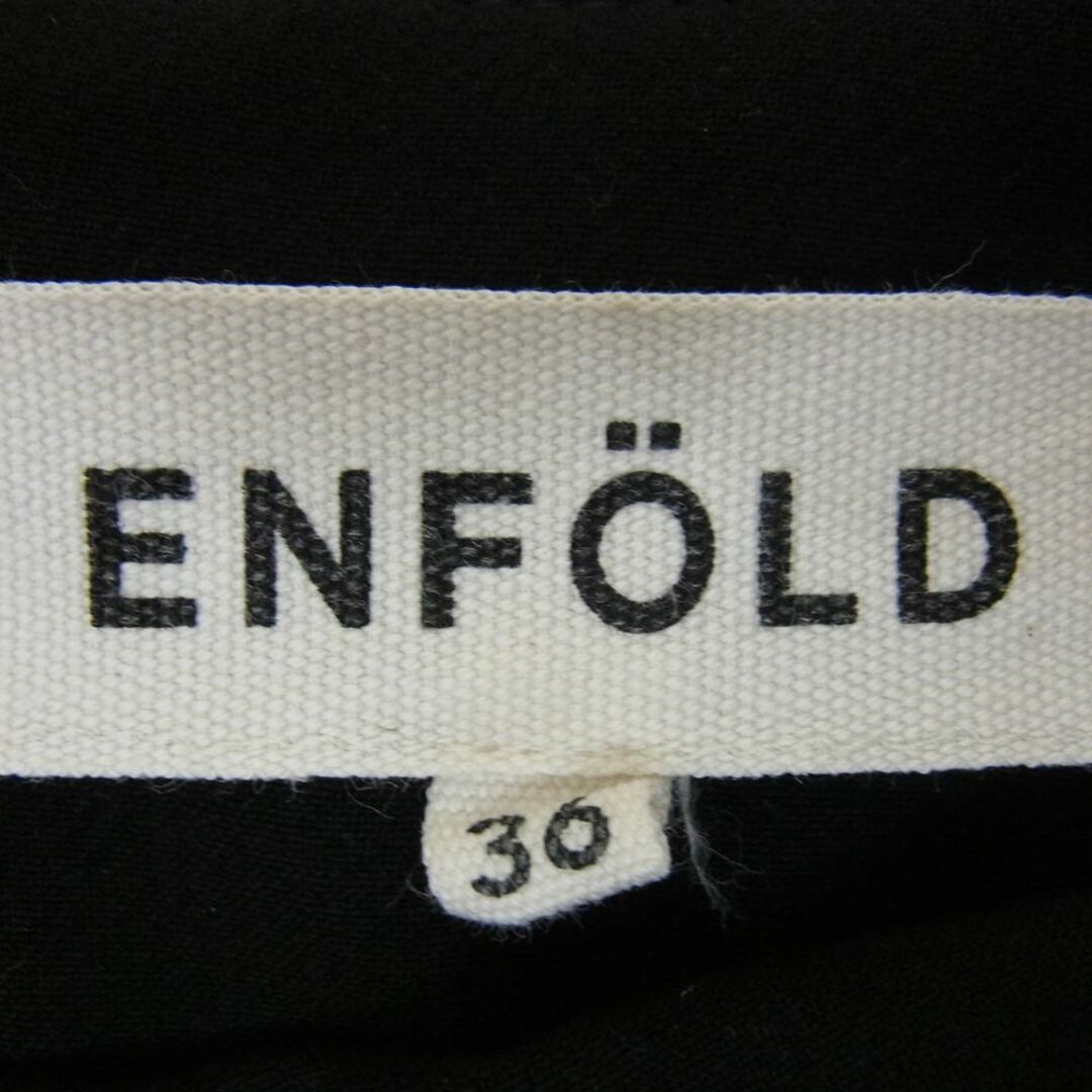 ENFOLD エンフォルド 3008A233-1330 スポンジ ダブルクロス ワイド ボックス ワンピース ブラック系 36 3