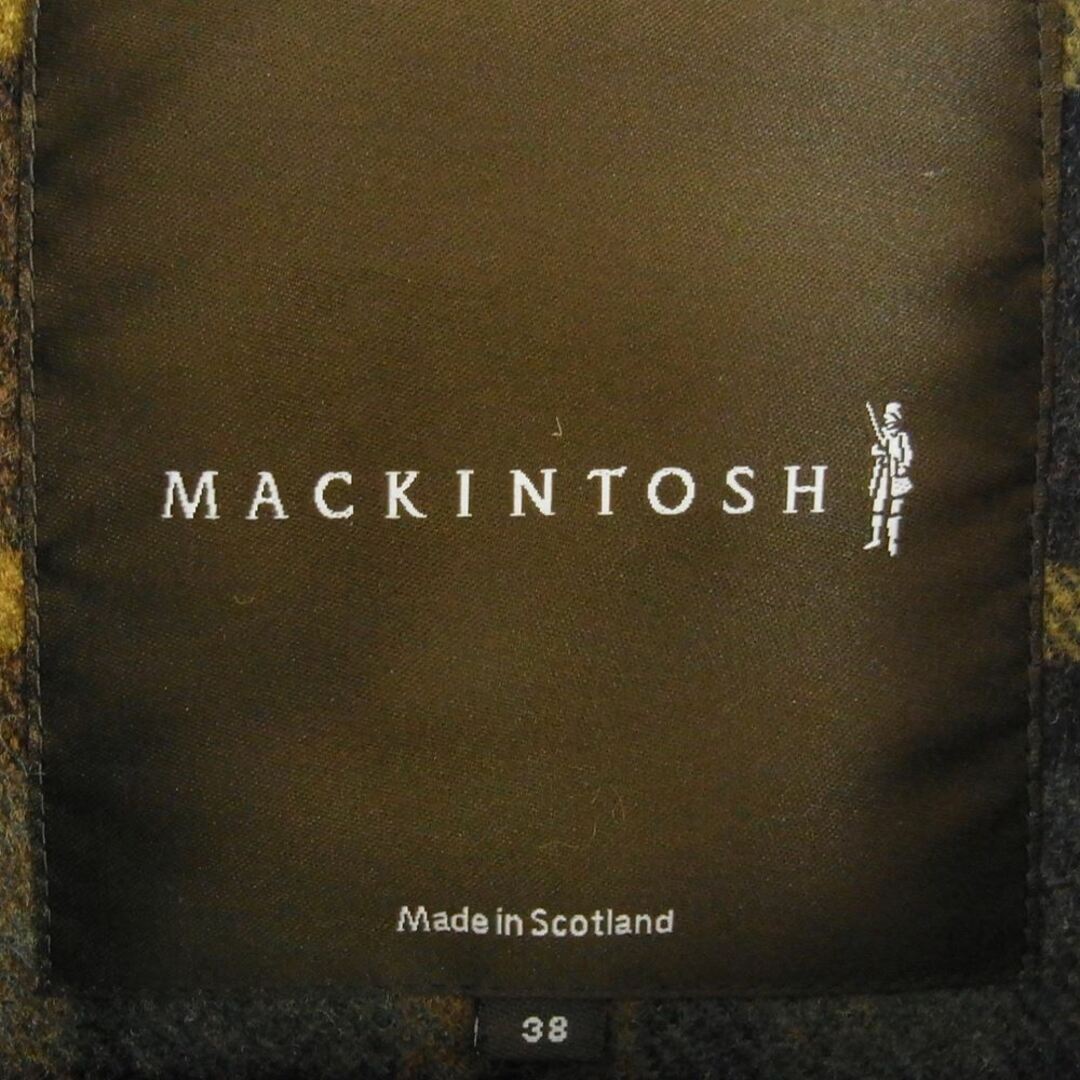 スコットランド製 Mackintosh マッキントッシュ ウール チェックコート