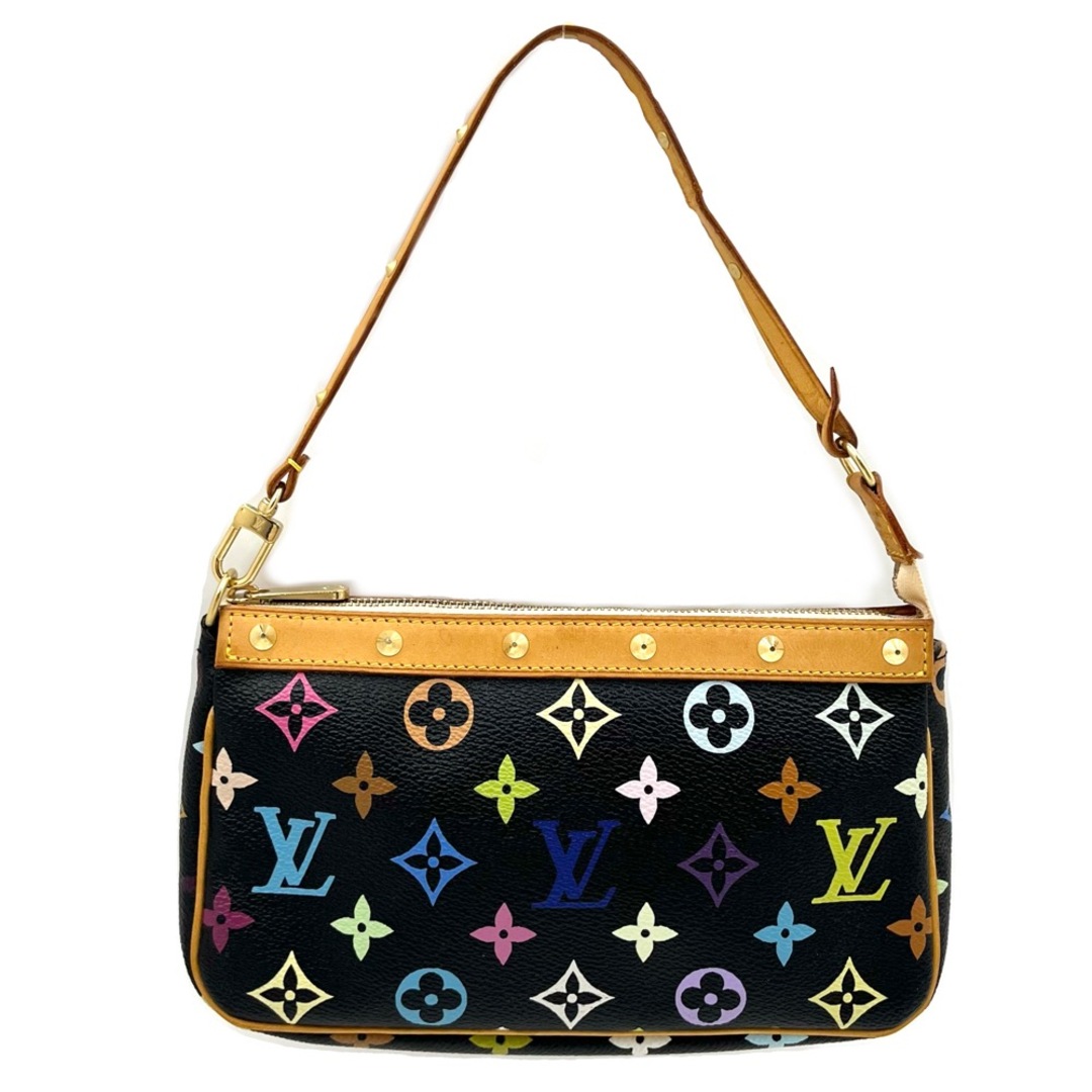 【限定価格】LOUIS VUITTON ルイヴィトン ハンドバッグ ポシェットアクセソワール モノグラムマルチカラー アクセサリーポーチ ブラック 黒 かばん 鞄 M92648    ノワール マルチカラー ゴールド金具 レディース 定番【品】