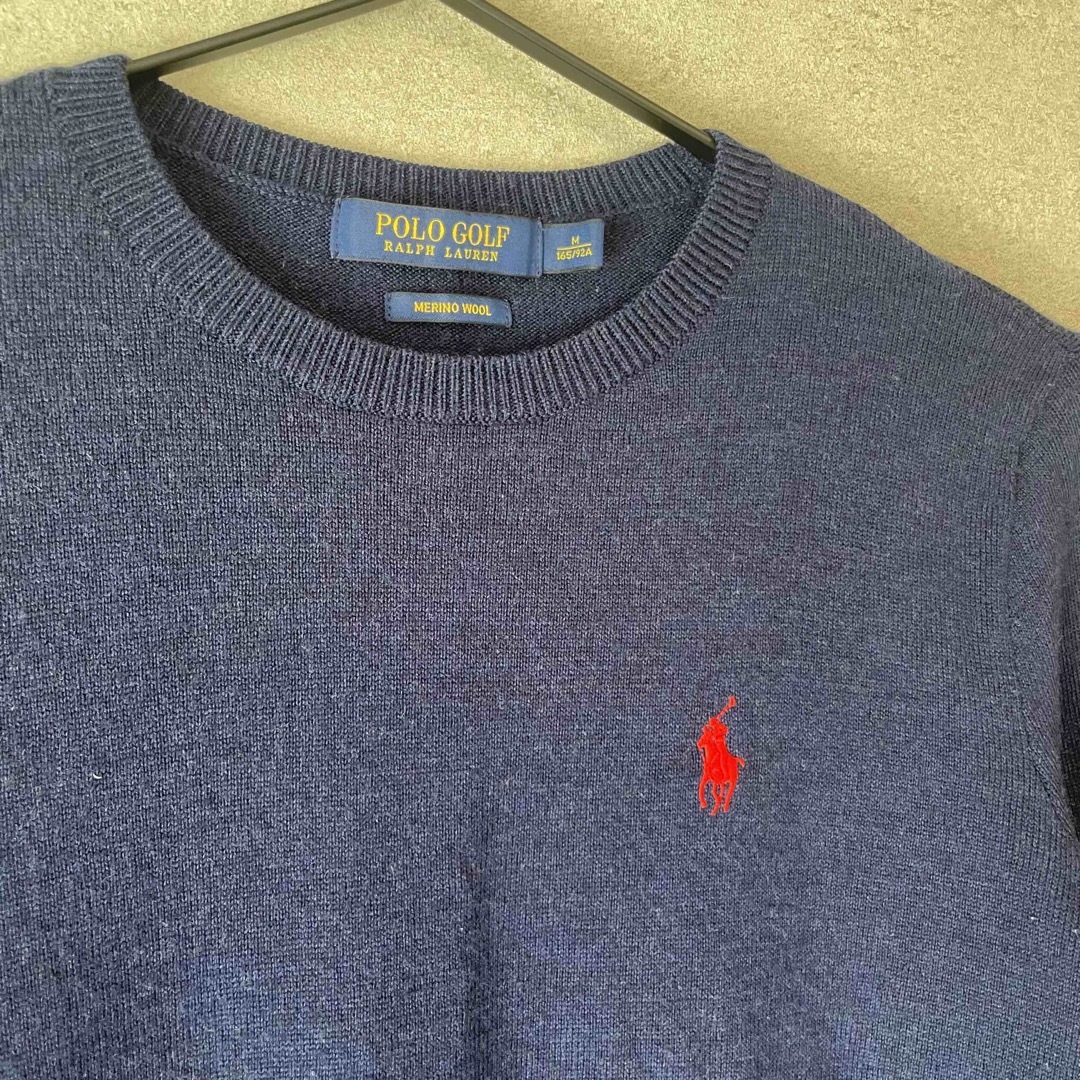 POLO RALPH LAUREN(ポロラルフローレン)のPOLO RALPH LAUREN ネイビー ロゴ刺繍 長袖　ニット ゴルフ レディースのトップス(ニット/セーター)の商品写真