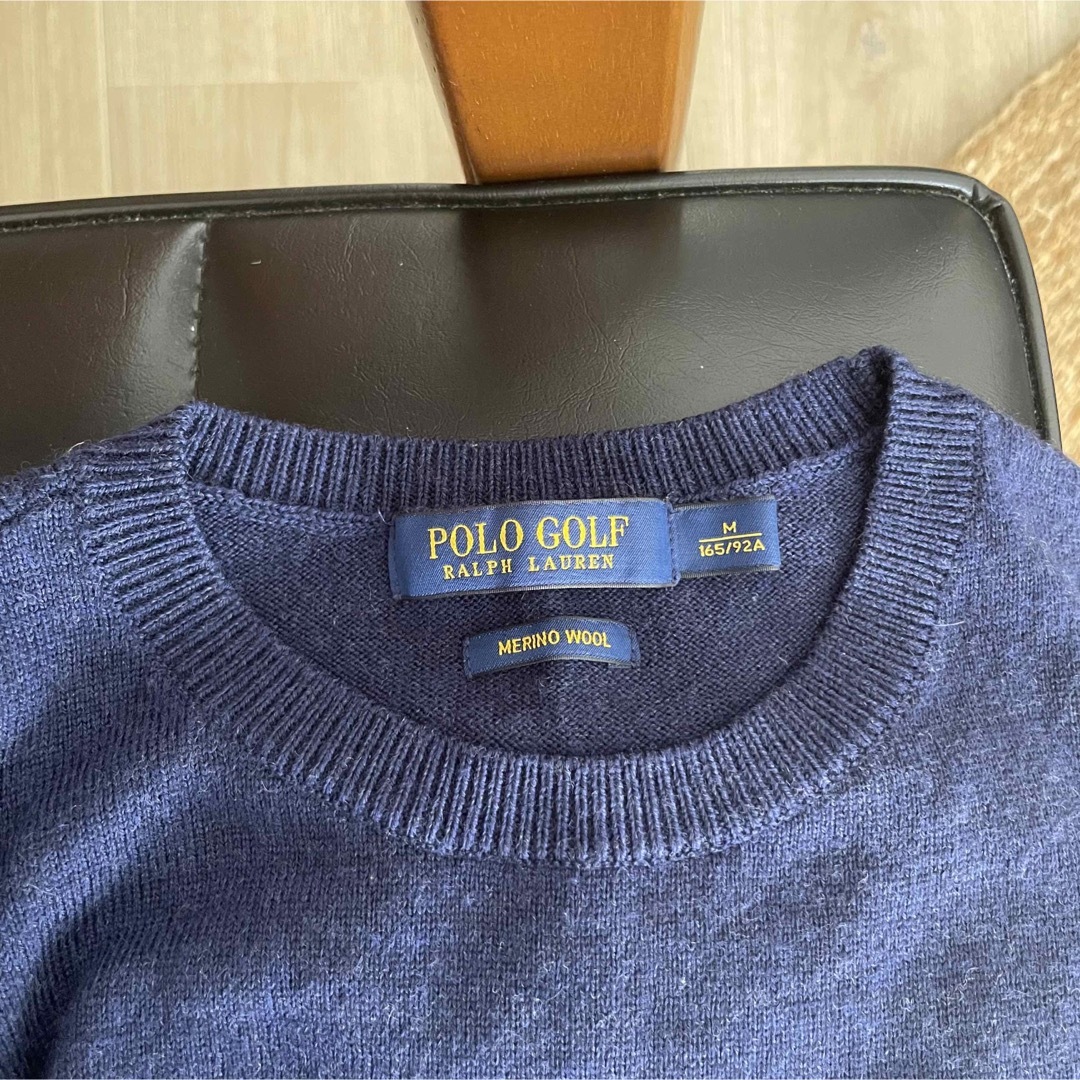 POLO RALPH LAUREN(ポロラルフローレン)のPOLO RALPH LAUREN ネイビー ロゴ刺繍 長袖　ニット ゴルフ レディースのトップス(ニット/セーター)の商品写真