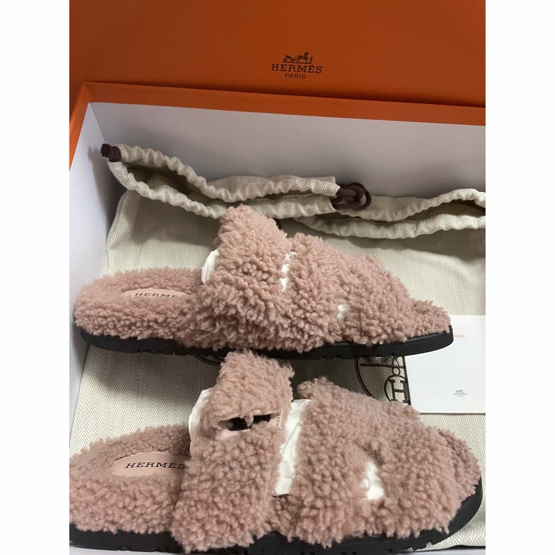 Hermes - 正規 新品 未使用 シプレ モコモコ サイズ36 サンダル ピンク