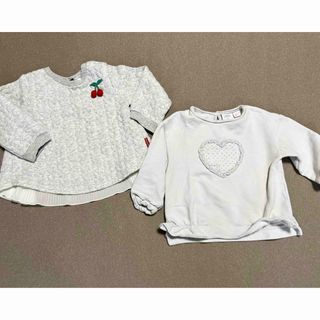 ザラキッズ(ZARA KIDS)の90 女の子　子供服　2点セット　長袖トップス　ZARA moujonjon(Tシャツ/カットソー)