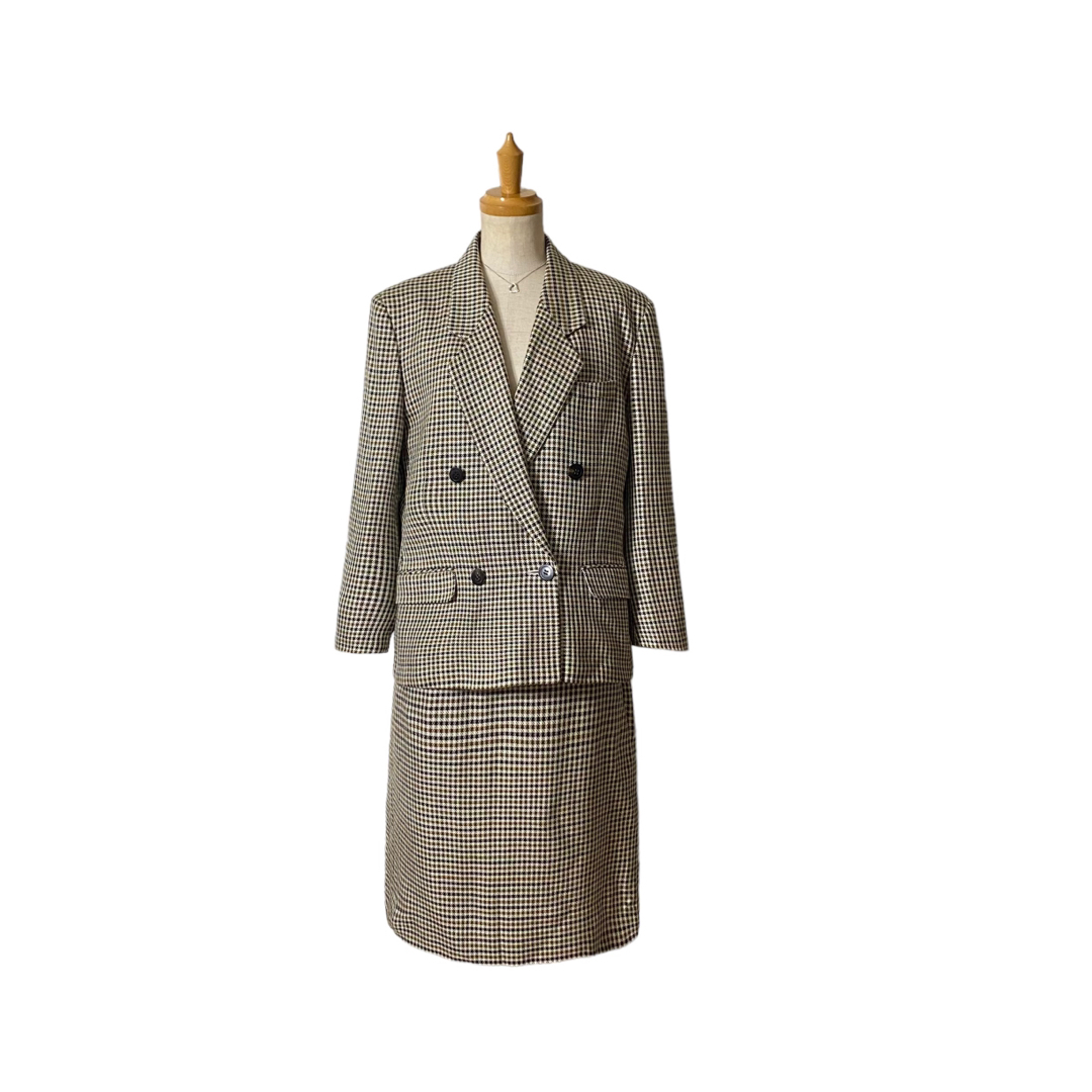 BURBERRY - 【Burberrys】 WILLIAM BROWN チェック柄スカートスーツの