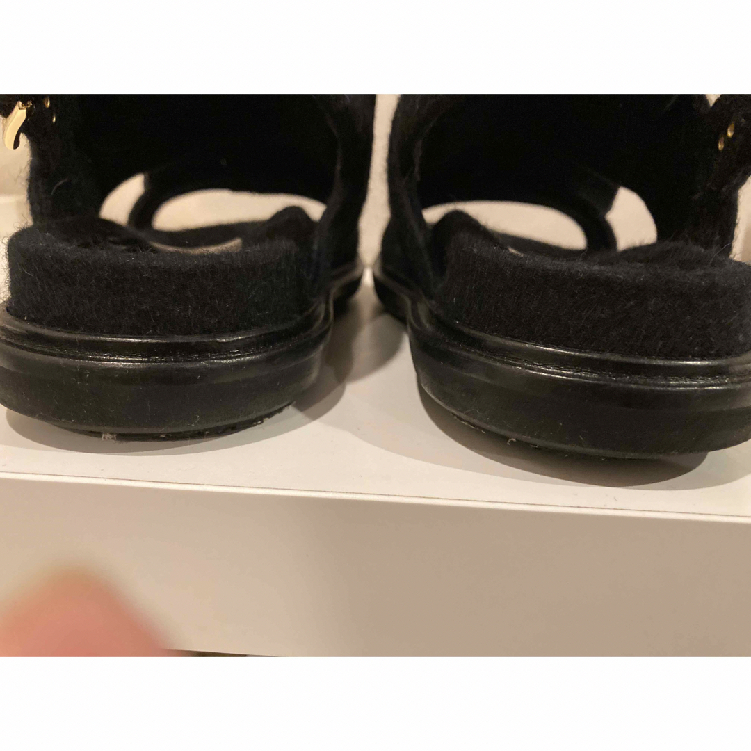 MARNI マルニ ダブルフリンジフスベット フエルト ブラック36 極美品