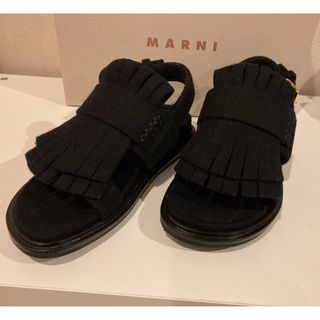 MARNI マルニ ダブルフリンジフスベット フエルト ブラック36 極美品