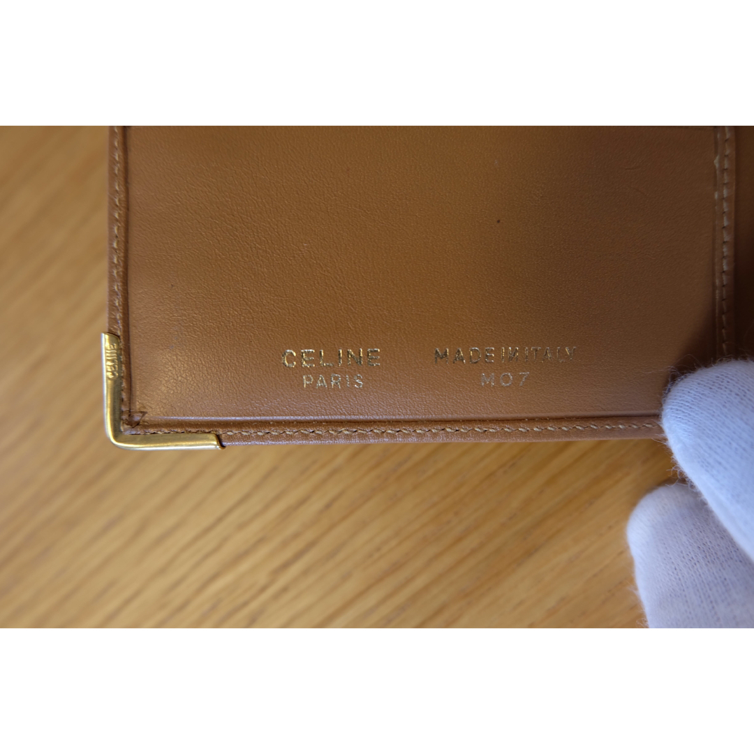 CELINE セリーヌ　折り財布　マカダム柄　トリオンフ 3