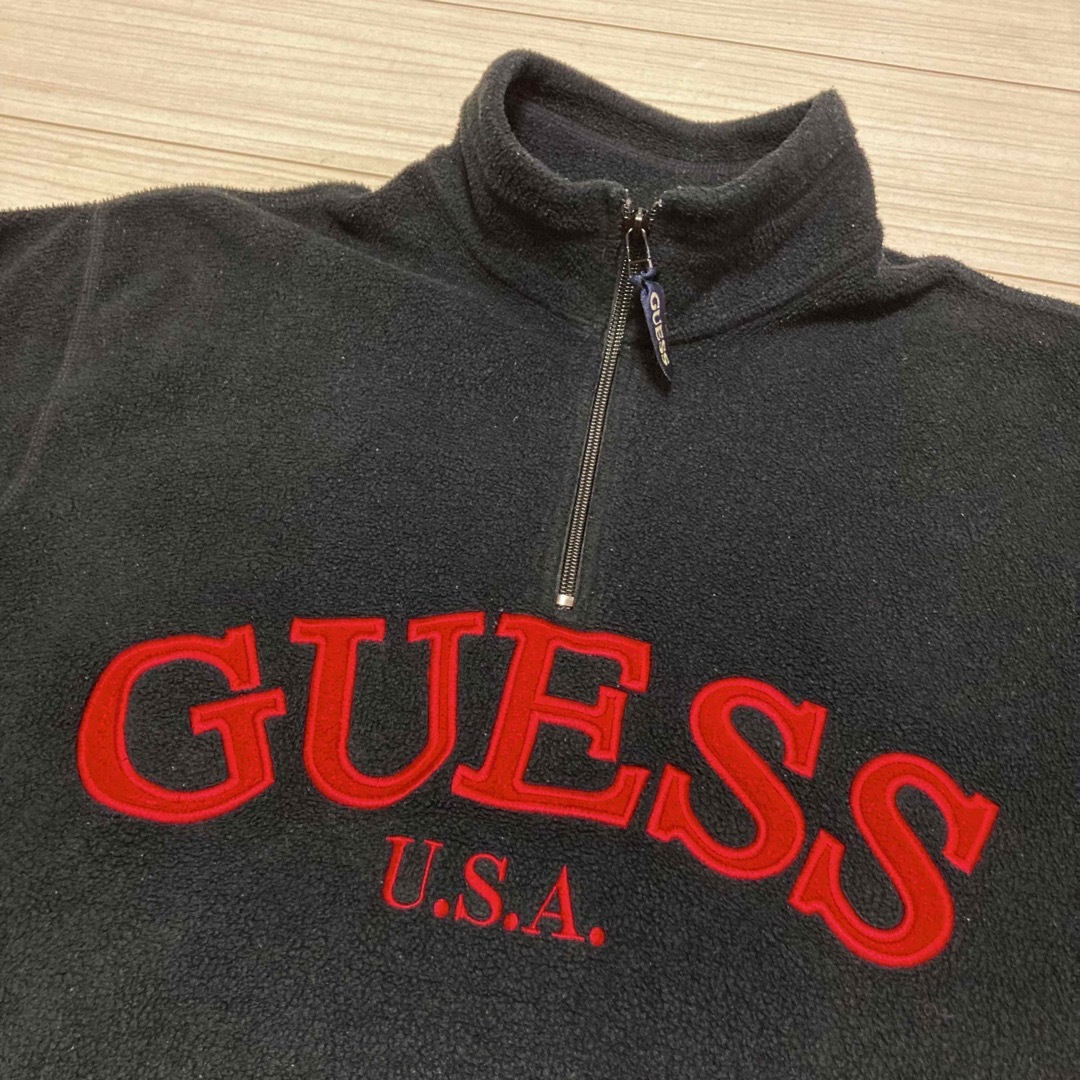 90s Vintage■GUESS ゲス■ハーフジップ フリース ジャケット L 8