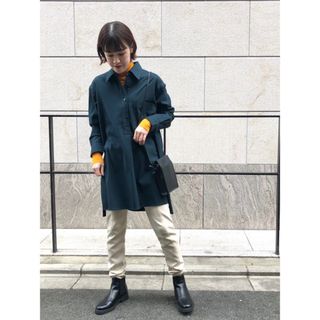 ユニクロ(UNIQLO)の【ユニクロユー】フランネルロングシャツ【ダークグリーン】(シャツ)