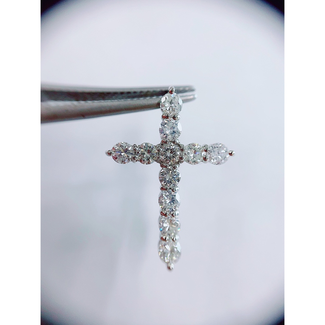 ☆1.10ct☆✨ダイヤモンドプラチナクロスネックレスペンダントトップ