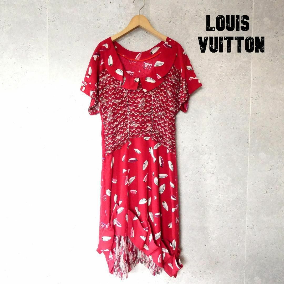 LOUIS VUITTON - 美品 LOUIS VUITTON 総柄 シルク100% 半袖
