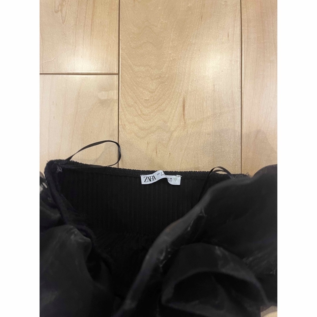 vintage zara frill volume body suits bk レディースのトップス(ベアトップ/チューブトップ)の商品写真