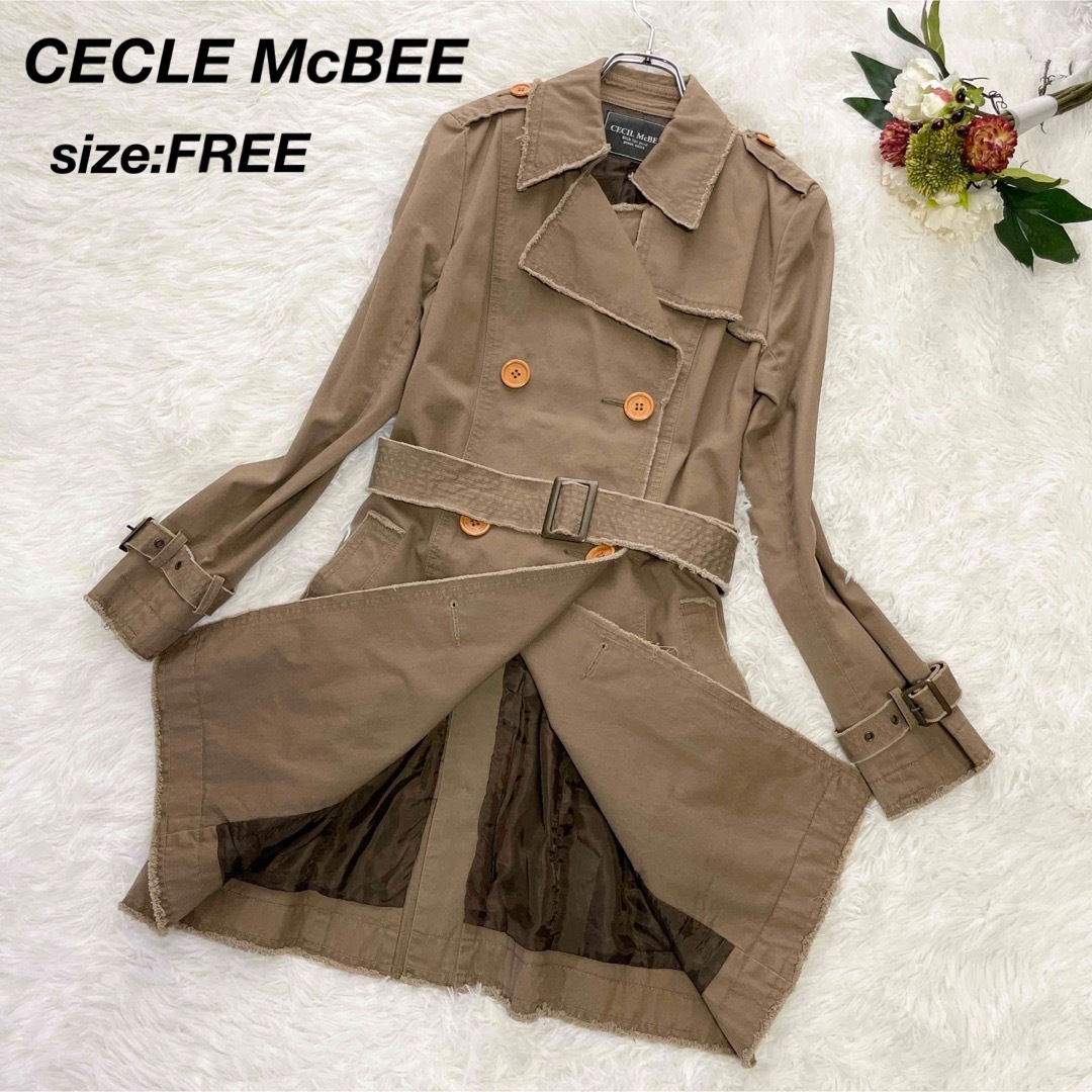 CECIL McBEE Aライントレンチコート-