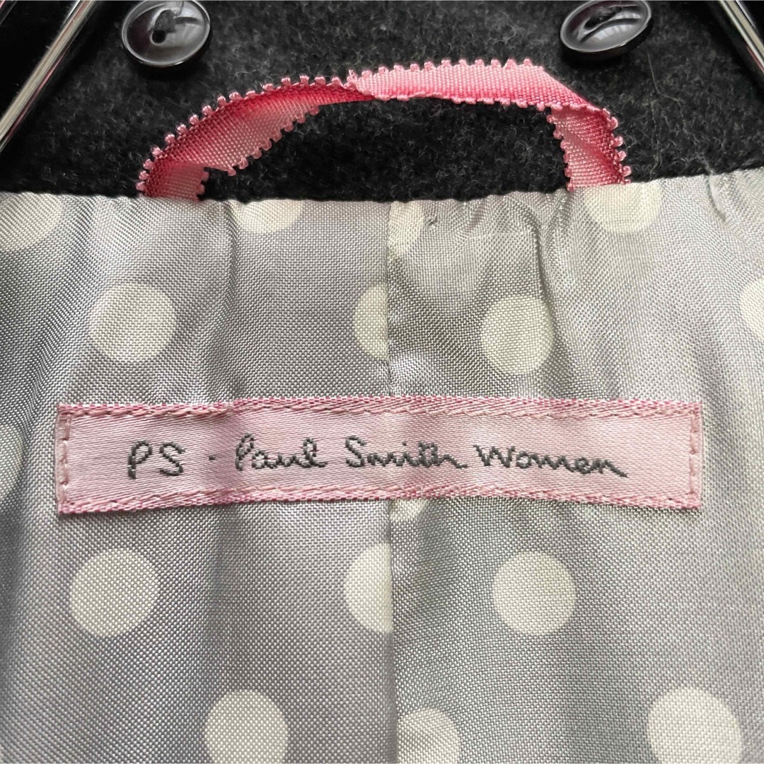 【カシミヤ混】PS PaulSmith women ファー付きピーコート40