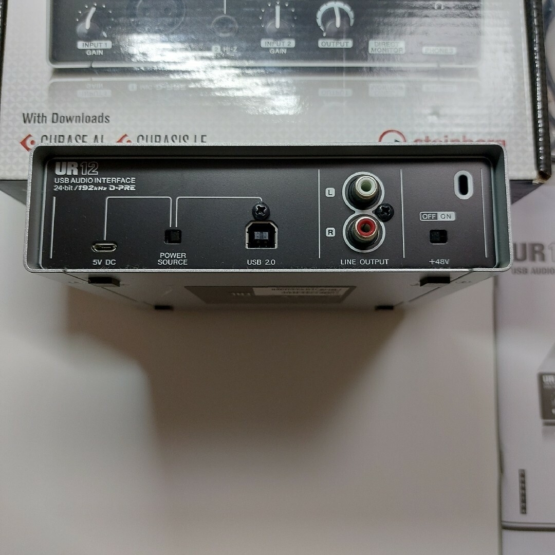 美品 steinberg UR12  USB AUDIO INTERFACE 楽器のDTM/DAW(オーディオインターフェイス)の商品写真