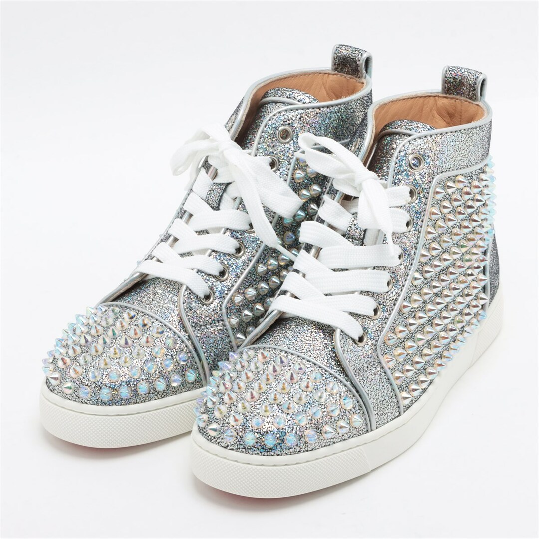 Christian Louboutin - クリスチャンルブタン  パテントレザー 36 シルバー レディース スニー