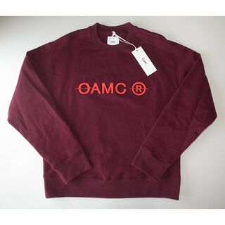 オーエーエムシー(OAMC)のOAMC TILT CREWNECK ロゴ クルーネック スウェット M red(スウェット)