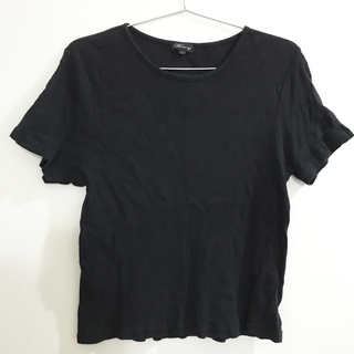 黒　カットソー　Tシャツ(Tシャツ/カットソー(半袖/袖なし))