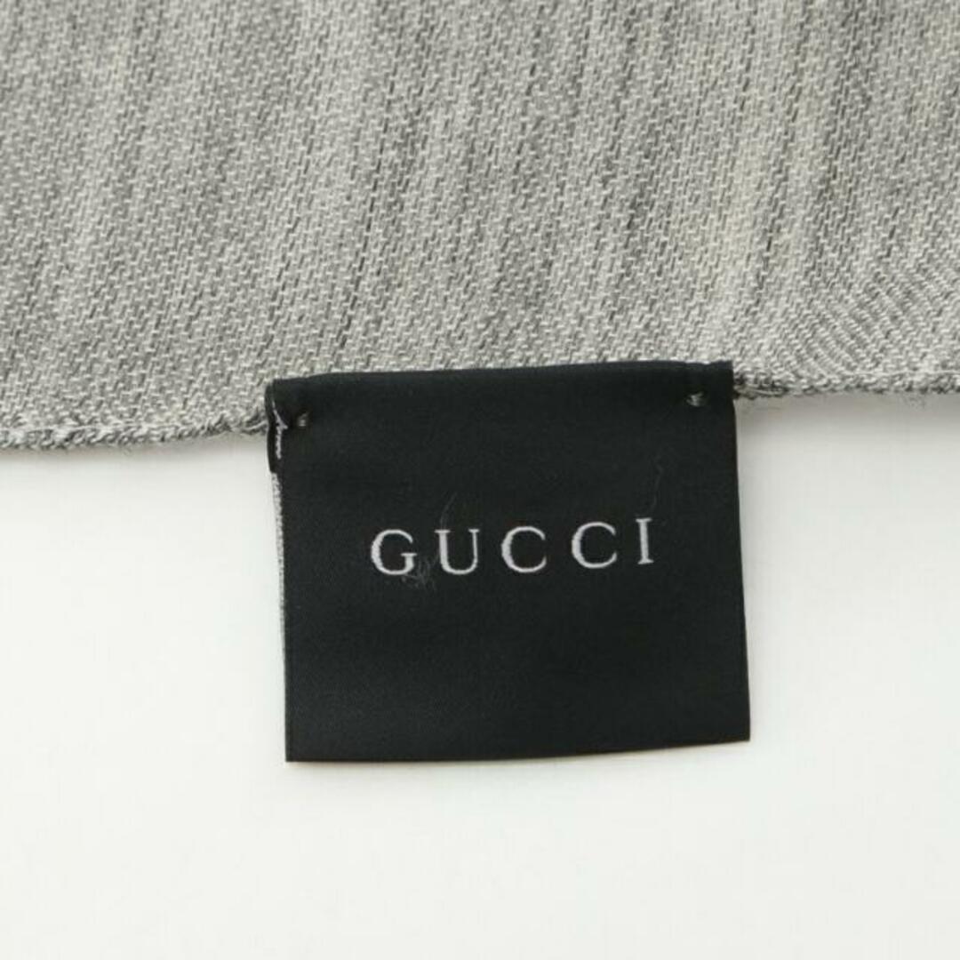 Gucci(グッチ)のGG柄 ストール スカーフ マフラー ウール シルク グレー レディースのファッション小物(ストール/パシュミナ)の商品写真