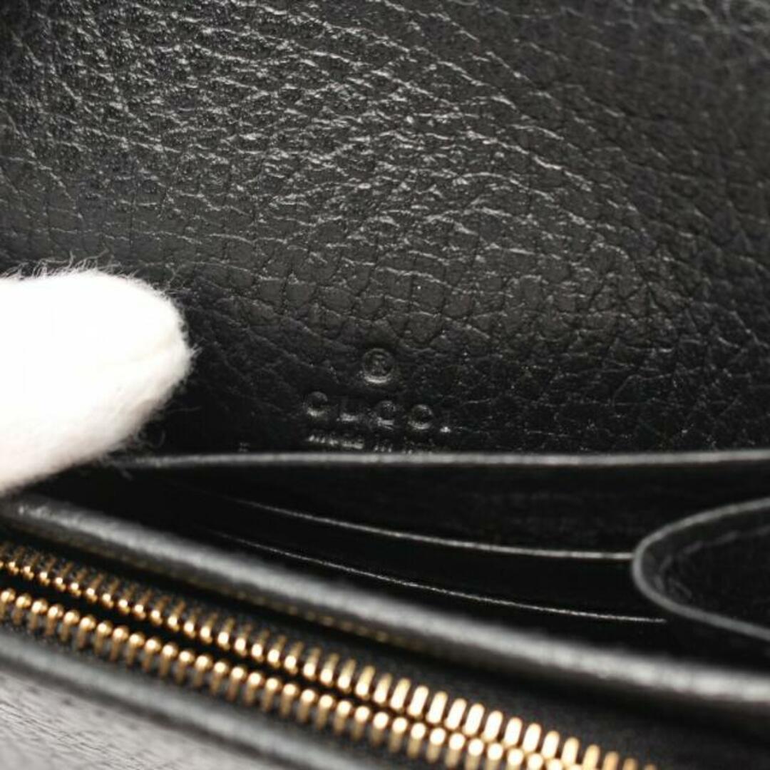 Gucci - GGマーモント 二つ折り財布 レザー ブラックの通販 by RECLO