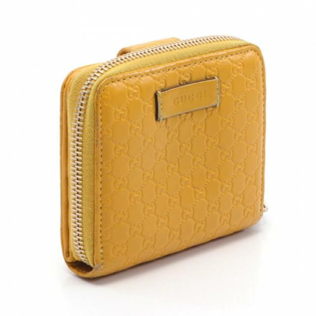 Gucci(グッチ)のマイクログッチシマ 二つ折り財布 レザー イエロー レディースのファッション小物(財布)の商品写真