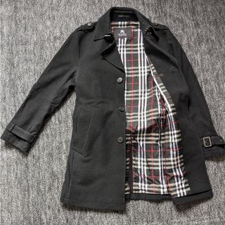 バーバリーブラックレーベル　ウール　カシミヤ混　トレンチコート　BURBERRY