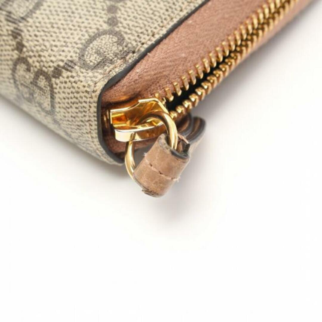 Gucci(グッチ)のプチマーモント GGマーモント ラウンドファスナー長財布 PVC レザー ベージュ ダスティピンク レディースのファッション小物(財布)の商品写真