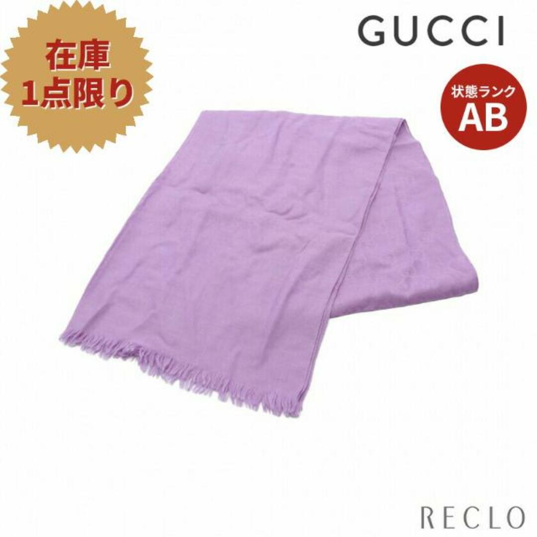 Gucci(グッチ)のGG柄 ストール ウール シルク ライトパープル レディースのファッション小物(ストール/パシュミナ)の商品写真