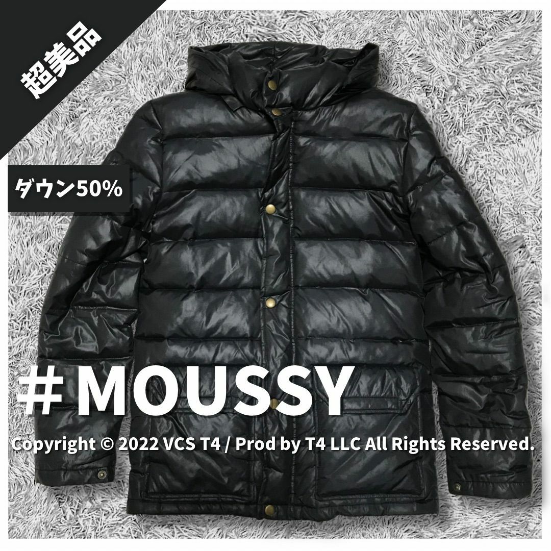 AZUL by moussy - 【超美品】マウジー ダウンジャケット S 黒 シンプル