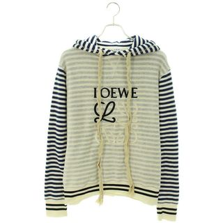 LOEWE 21AW インサイドアウトボーダー切り替えプルオーバーパーカー XL