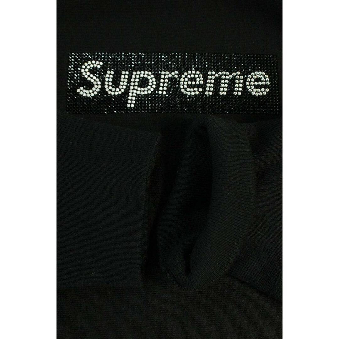 Supreme Swarovski Box Logo パーカー ブラック Ｓ