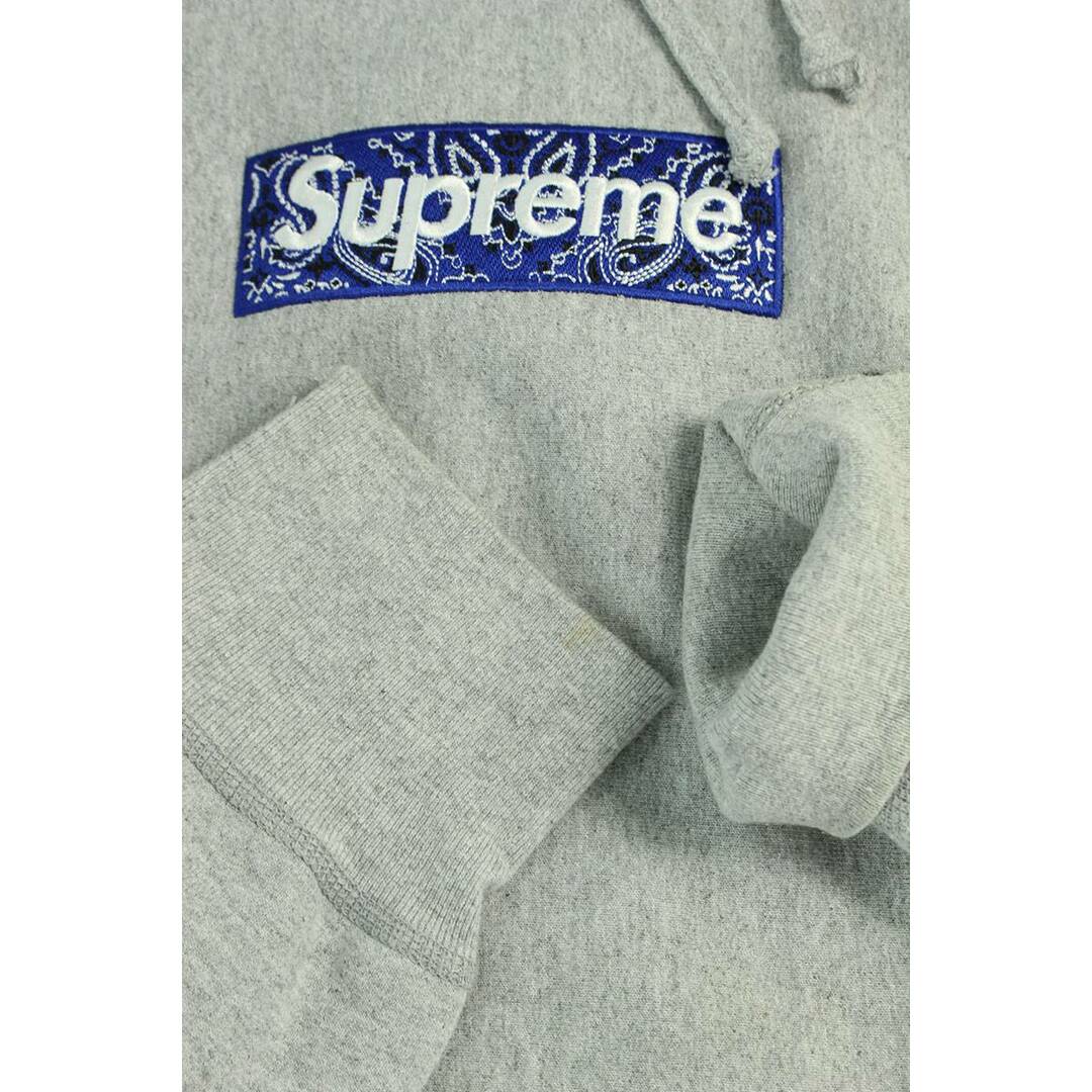 シュプリーム  19AW  Bandana Box Logo Hooded Sweatshirt バンダナボックスロゴプルオーバーパーカー メンズ L