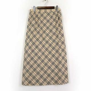 バーバリー BURBERRY ロングスカート ウール ノバチェック XL 13(ロングスカート)