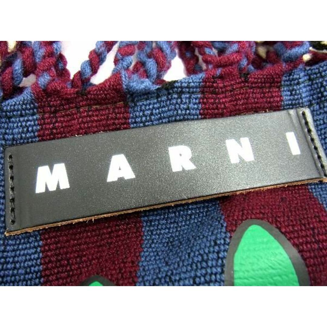 ■新品■未使用■ MARNI マルニ ハンモック キャンバス トートバッグ ショルダーバッグ レディース グリーン系×パープル系 BE4310