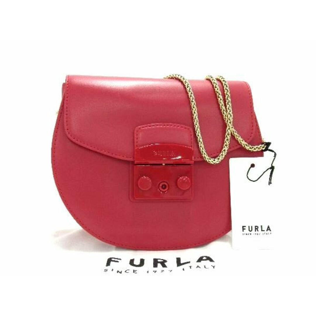 FURLA メトロポリス ショルダーバッグ レッド レザー