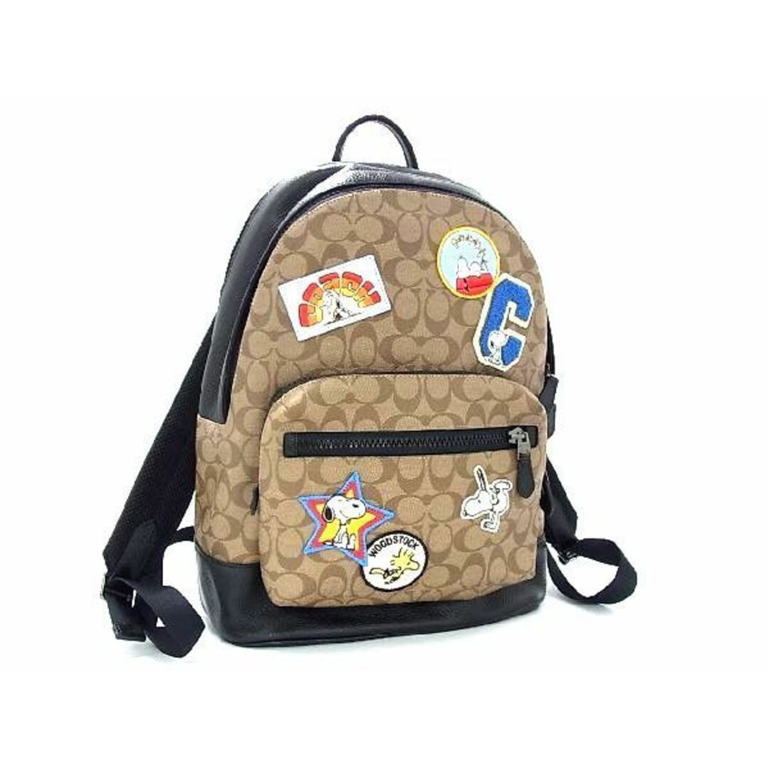 ■新品■未使用■ COACH コーチ C4030 シグネチャー ピーナッツコラボ スヌーピー PVC×レザー リュックサック ブラウン系 AR5421