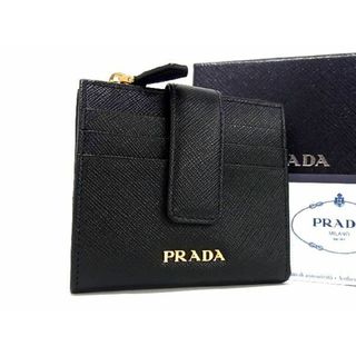 プラダ(PRADA)の■新品■未使用■ PRADA プラダ サフィアーノレザー 二つ折り 財布 ウォレット 小銭入れ 札入れ レディース メンズ ブラック系 AQ3599 (財布)