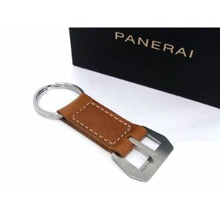 パネライ(PANERAI)の■新品同様■ PANERAI パネライ レザー チャーム ストラップ キーリング キーホルダー ブラウン系×シルバー系 BE4898 (腕時計(アナログ))