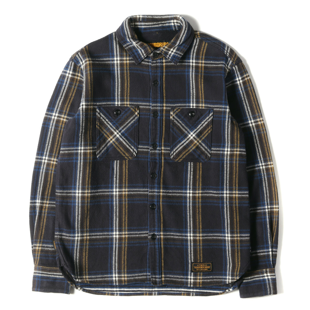 NEIGHBORHOOD ネイバーフッド シャツ サイズ:S 19SS ヘビー チェック フランネル 長袖 シャツ LUMBERS / C-SHIRT  . LS チャコール ブルー イエロー トップス カジュアルシャツ【メンズ】【中古】 | フリマアプリ ラクマ