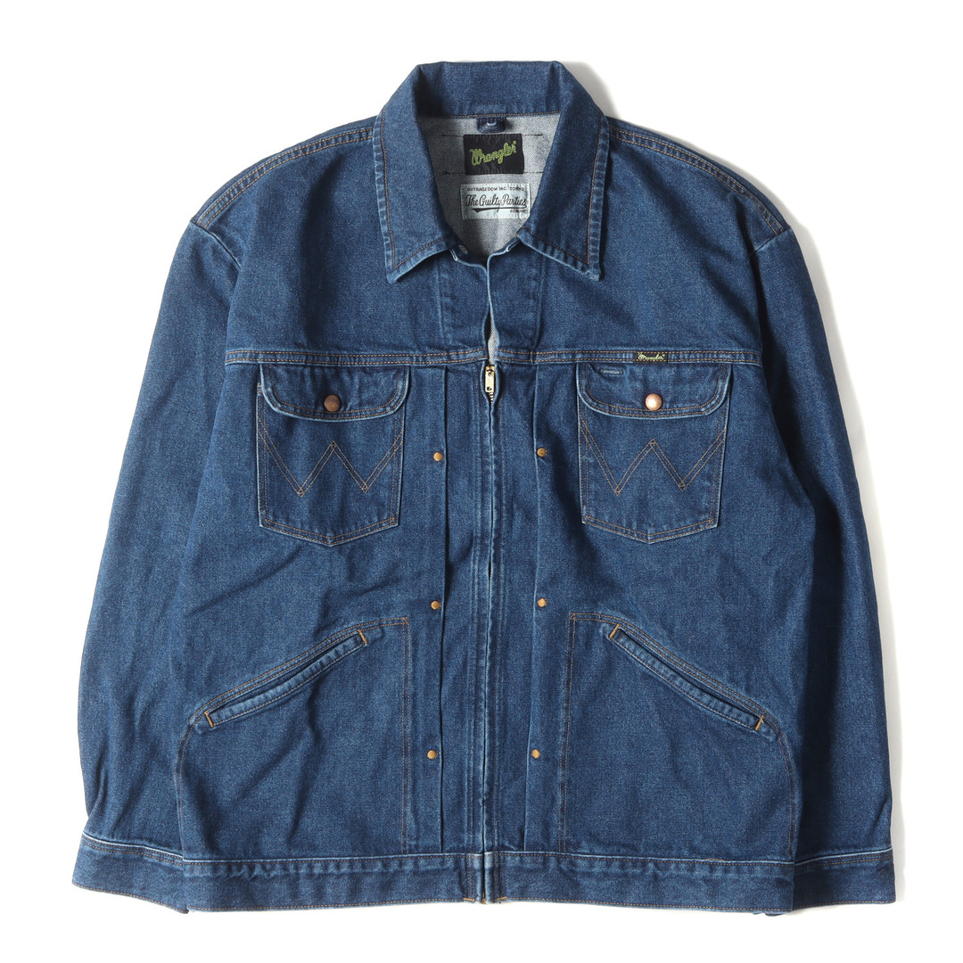 WACKO MARIA ワコマリア ジャケット サイズ:M 21SS Wrangler ラングラー デニム トラッカー ジャケット 24MJZ TRUCKER JACKET インディゴ ブルー アウター ブルゾン コラボ【メンズ】【美品】