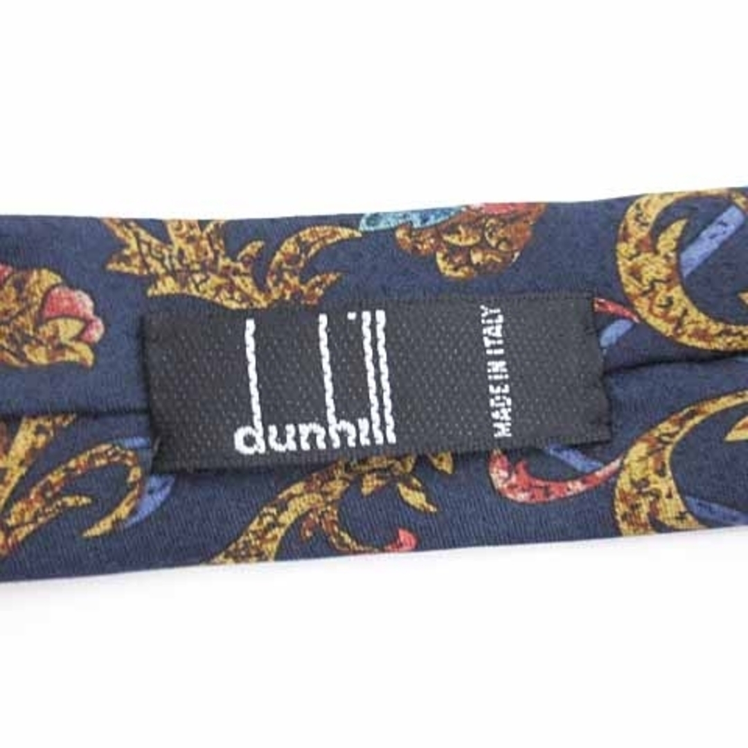 Dunhill(ダンヒル)のダンヒル ネクタイ ワイド アカンサス柄 総柄 シルク イタリア製 ネイビー系 メンズのファッション小物(ネクタイ)の商品写真