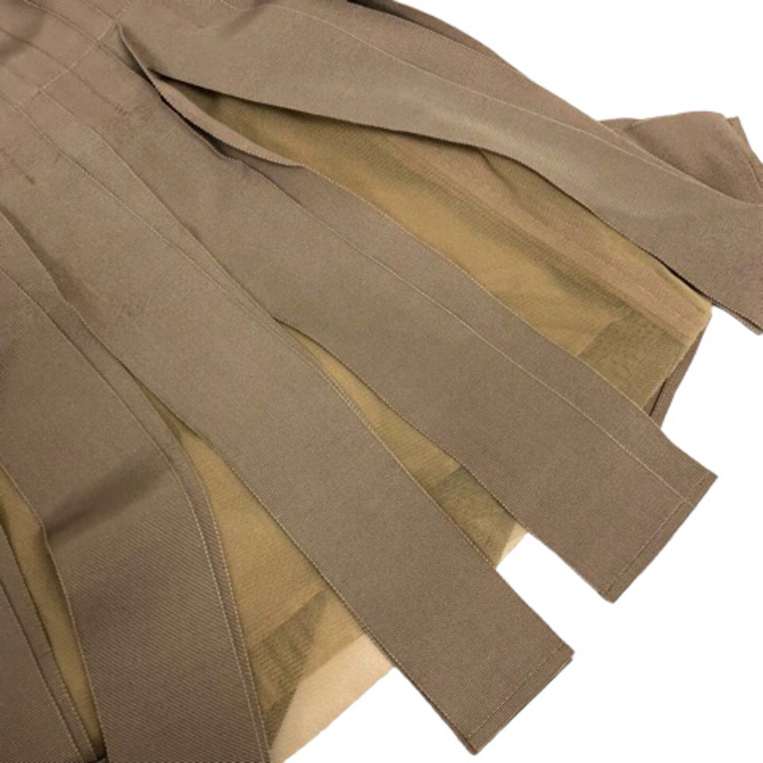 LANVIN(ランバン)のランバン スカート フレア プリーツ チュール 無地 ひざ丈 38 ベージュ レディースのスカート(その他)の商品写真