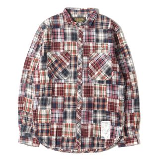 NEIGHBORHOOD ネイバーフッド シャツ サイズ:M 20AW グリッド柄 BDU ストレッチ ミリタリーシャツ 長袖 GRID BDU / ER-SHIRT. LS チャコール トップス カットソー カジュアルシャツ ブランド【メンズ】