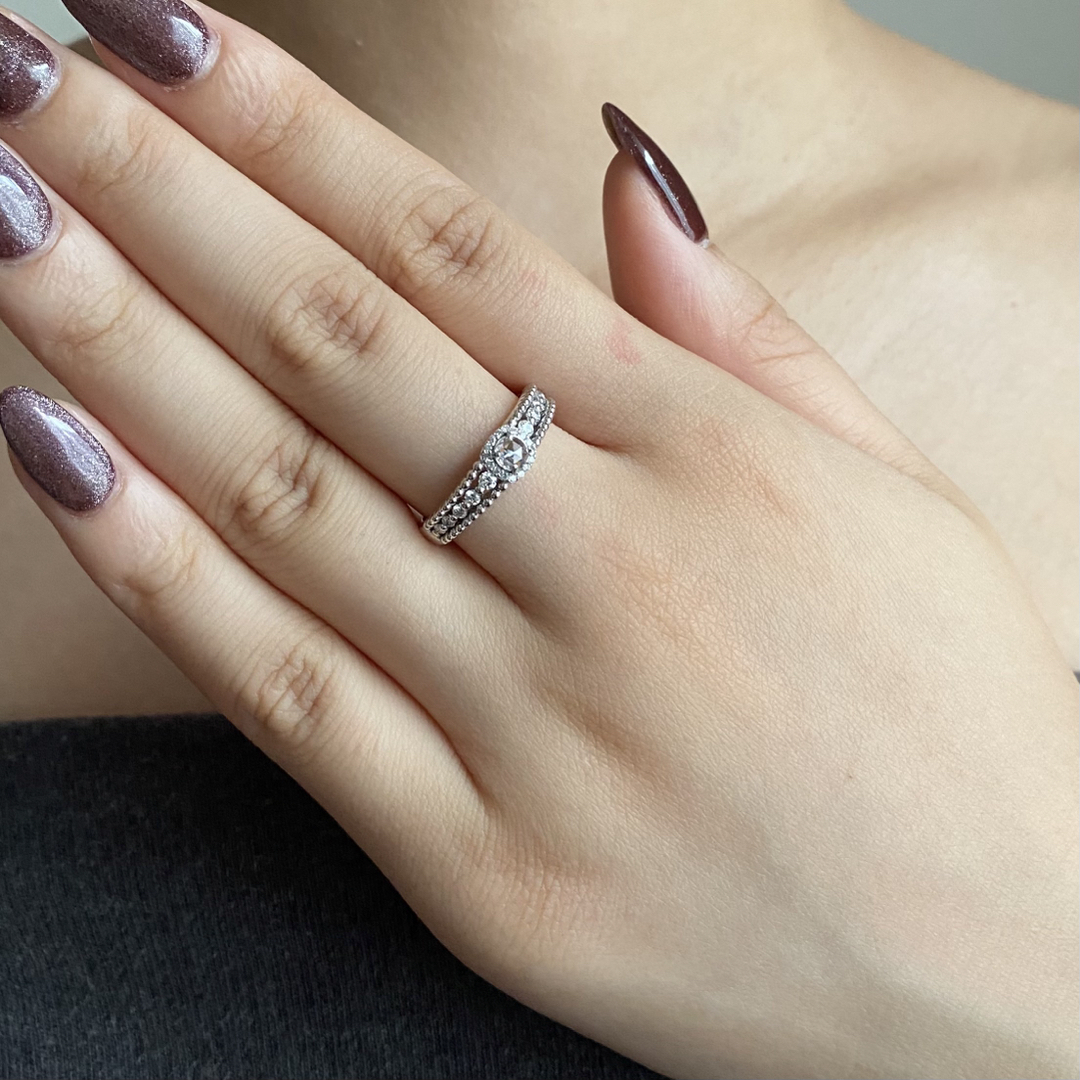 『専用です』天然 ローズカット ダイヤモンド リング 計0.34ct レディースのアクセサリー(リング(指輪))の商品写真