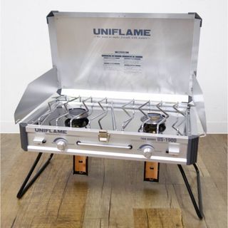 ユニフレーム(UNIFLAME)のユニフレーム UNIFLAME ツインバーナー US-1900 ツーバーナー コンロ キャンプ アウトドア バーベキュー(ストーブ/コンロ)