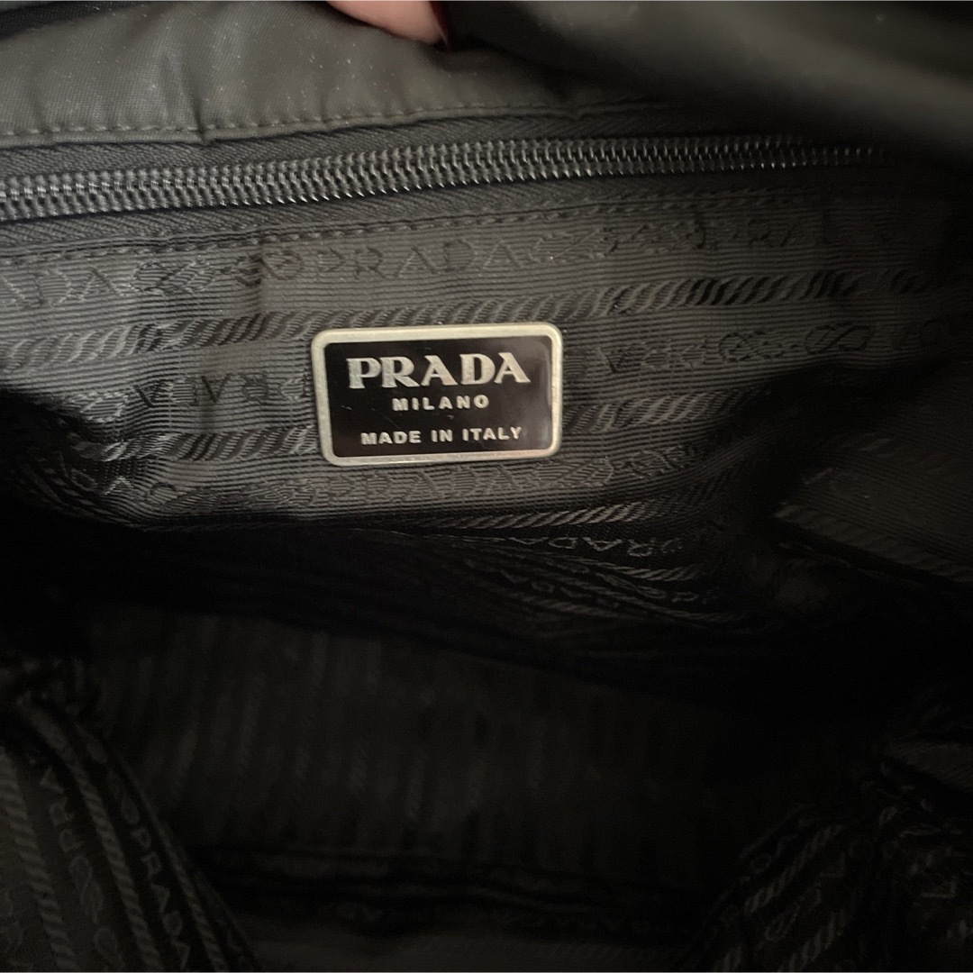 PRADA - 美品 プラダ 三角ロゴ 金具 レザー ナイロン ショルダーバッグ ...