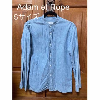 アダムエロぺ(Adam et Rope')のアダムエロペ　メンズ　バンドカラーシャツ　ダンガリー　Sサイズ(シャツ)