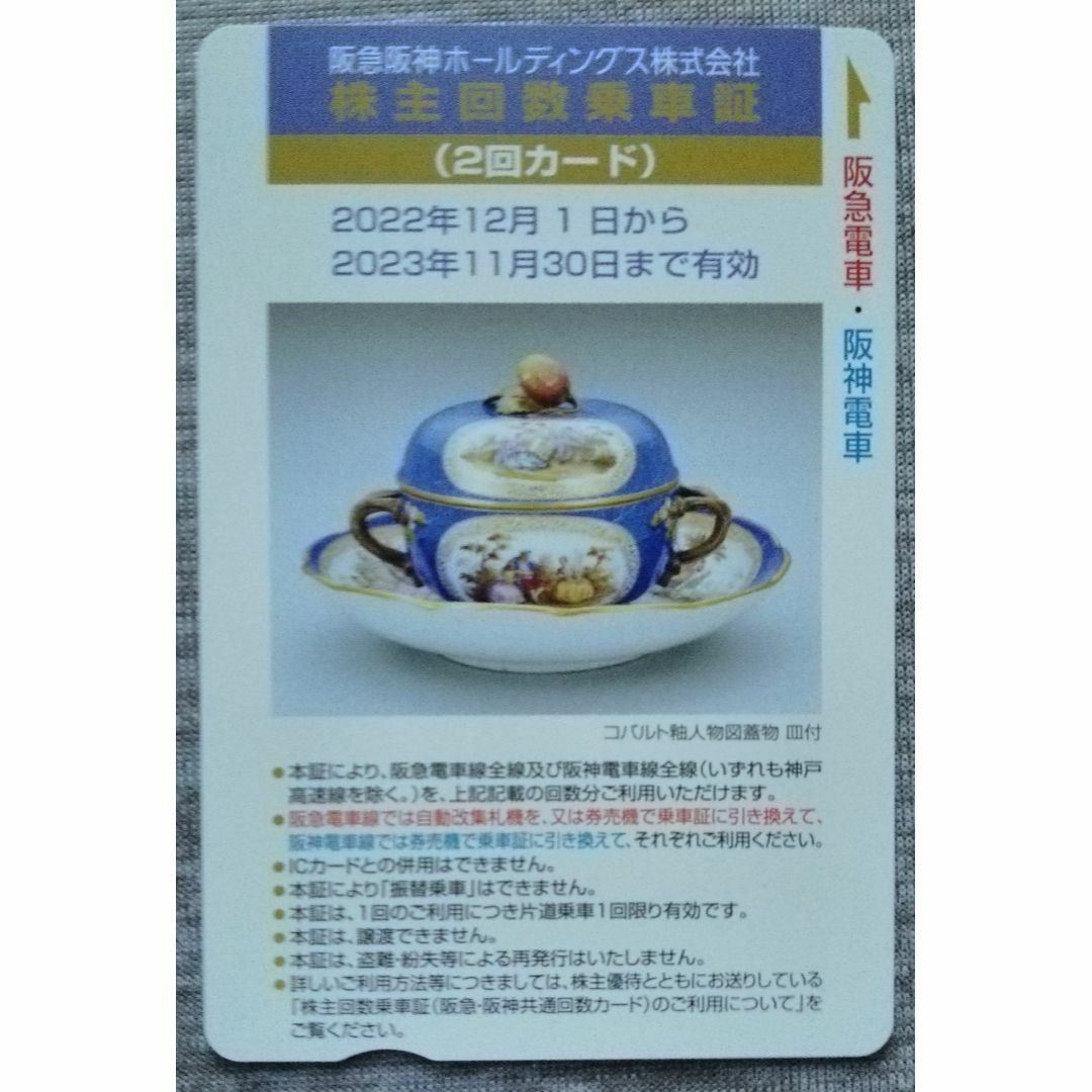 阪神阪急ホールディングス株式会社 株主回数乗車証１枚２回分 | フリマアプリ ラクマ